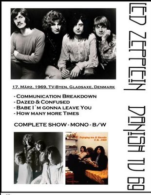 Led Zeppelin - Live In Danmarks Radio Danish TV, 1969
